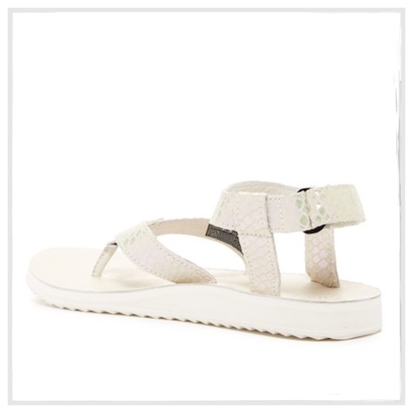 Teva Iridescent Reptile Look Flat Thong Sandals - Picture 3 of 3